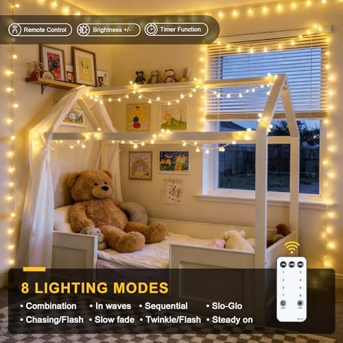 147ft 300 LED 8 Modes Globe String Lights Outdoor Waterproof - Image 2