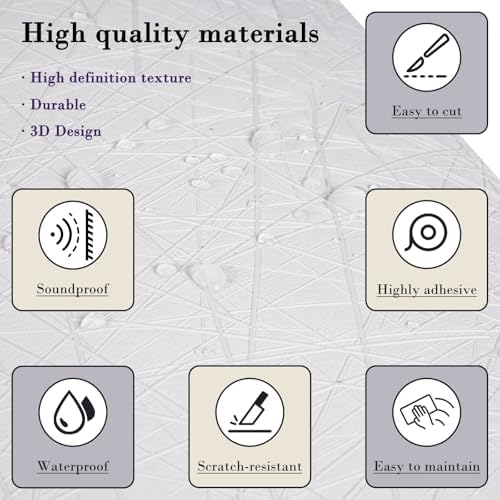 Peel and Stick 3D PVC Wall Panel, Radiating Line Textured, 15.7" x 118.1" - Image 5