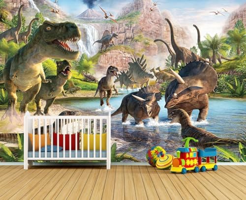Dinosaur Wallpaper Mural Peel and Stick - Image 3