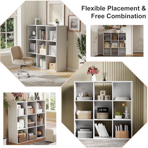 Sweetcrispy 9 Cube Storage Organizer, Stackable Modular Bookcase Shelf - Image 4