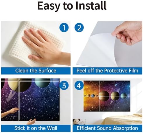 Decorative Acoustic Wall Panels 6 Pack, 72“x48” Art Sound Absorbing Panels - Image 3