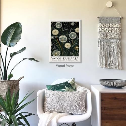 Japanese Green Botanical Flower Poster Vintage Nature Dandelion Wall Art 16X24 - Image 6