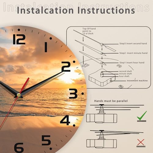 Sunset Beach Wall Clock - Image 4
