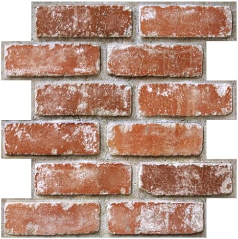 COMSTICKC 3D Faux Brick Wall Panels Peel and Stick by COMSTICKCDECOR