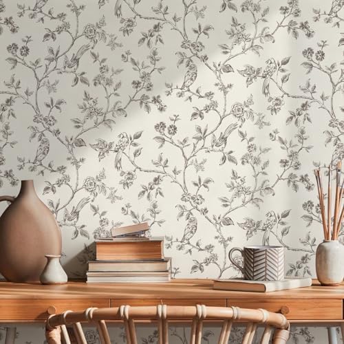 Orainege Vintage Floral Wallpaper Peel and Stick Wallpaper - Image 2