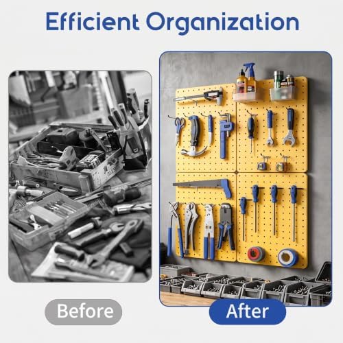 Pegboard Organizer Kit, 4 Pack 14.76x10.82 in Metal Panels - Image 5