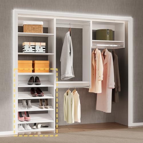 Shoe Shelf Short Tower Closet Unit, Modular Closet System, Wood Closet System - Image 2