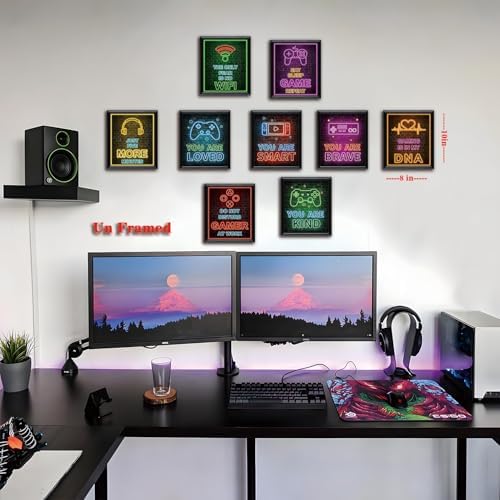 SAMHOU 9-Piece Gaming Room Canvas Wall Art, Cool Game Posters Wall Decor Oil - Image 6