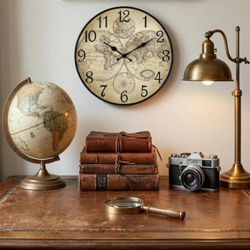 CHYLIN Wall Clock Nautical Decor Silent Non-Ticking Battery Operated - Image 2
