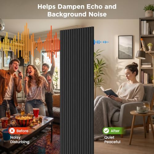 Acoustic Wood Slat Wall Panels, 106”H x 12.6”W - Image 3