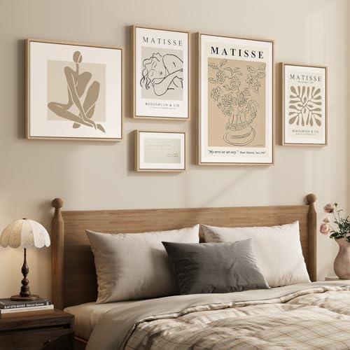 Large Framed Matisse Minimalist Neutral Wall Art - Image 2