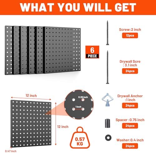 ValueMax 6 Pack Metal Pegboard Panels - Image 2