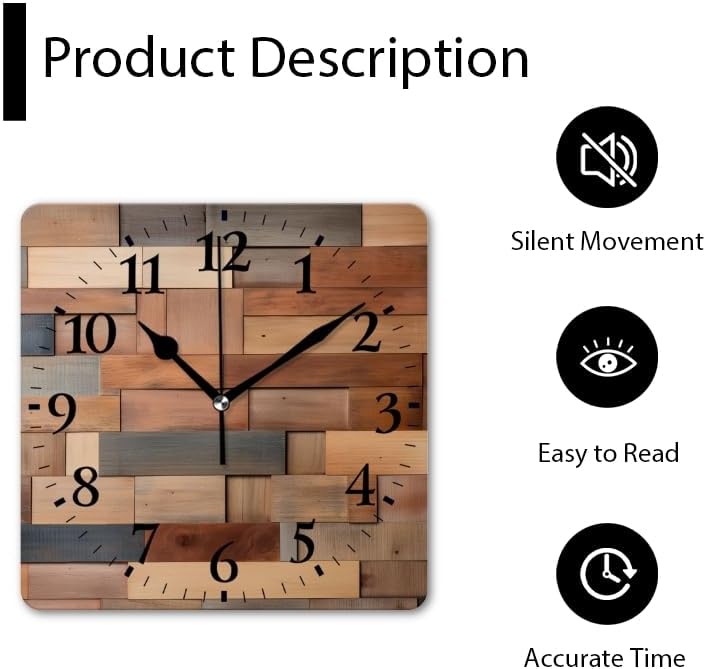 Quartz Wall Clocks Non-Ticking Silent Battery Operated Modern Wall Clocks - Image 4