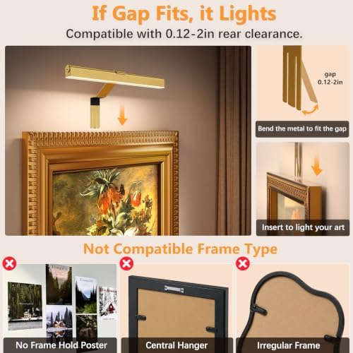 Innovative Insert-Type Picture Light, No-Drill Magnetic Mount - Image 3