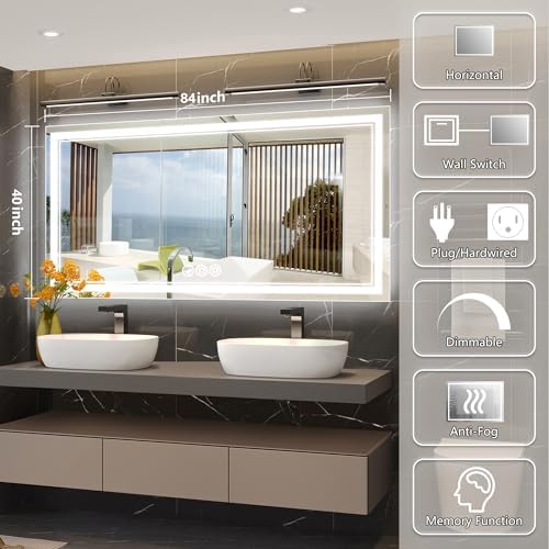 Ratsamee 84"x40" LED Bathroom Mirror - Image 2