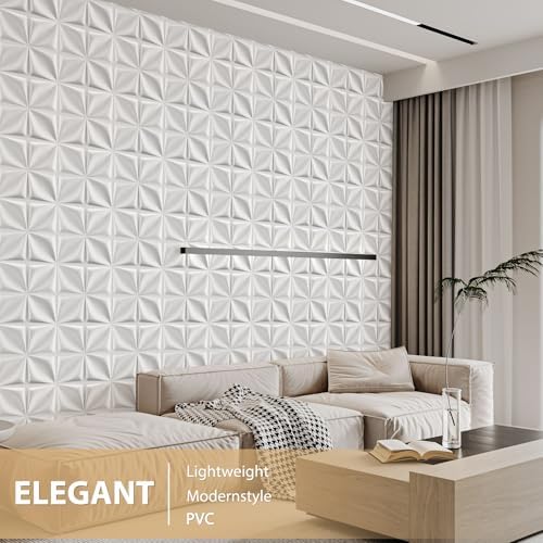 Heikki 30 Pack 3D Wall Panel for Interior Wall Décor, PVC Flower Textured Wall - Image 5