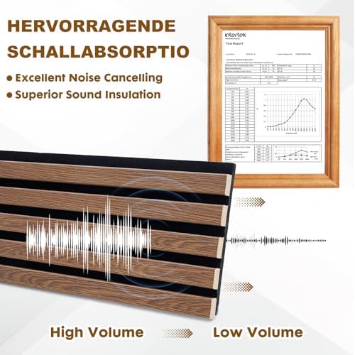 Wood Slat Acoustic Panels, 94.5 x 7.9 Inch - Image 3