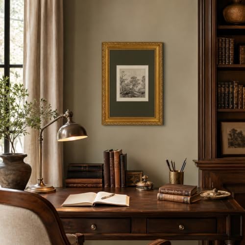 Ymsagrs Gold Frame Vintage Landscape Sketch Canvas Wall Art - Image 5