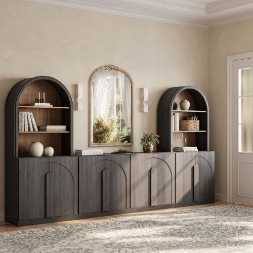 BELLEZE Bijou 126" Wall Unit 6-Piece Modular TV Stand by BELLEZE