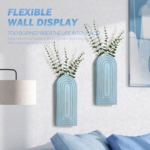 EOSAHR Wall Vase: Wall Planter for Fake Flowers for Living Room Decor - Image 5