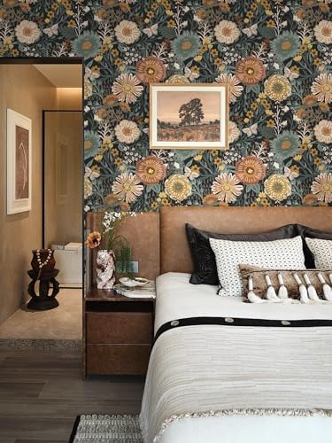 Dimoon Boho Retro Wallpaper Peel and Stick Wallpaper Vintage Floral Contact - Image 7