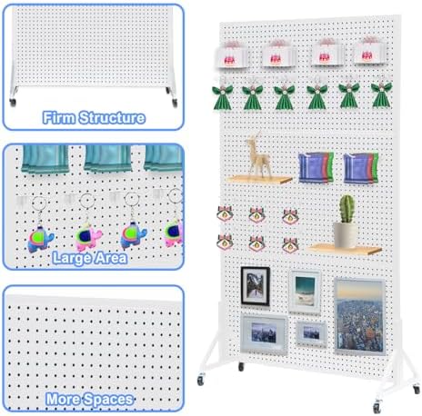 Eastern Tree Metal Pegboard Display Stand 3.5 x 6 Feet - Image 3