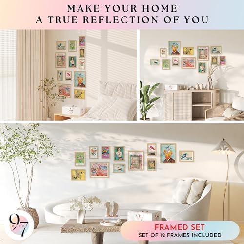Eclectic FRAMED Wall Art, Retro Colorful Prints - Image 4