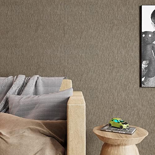CRE8TIVE Tan Grasscloth Peel and Stick Wallpaper Textured Faux Grass Cloth - Image 4