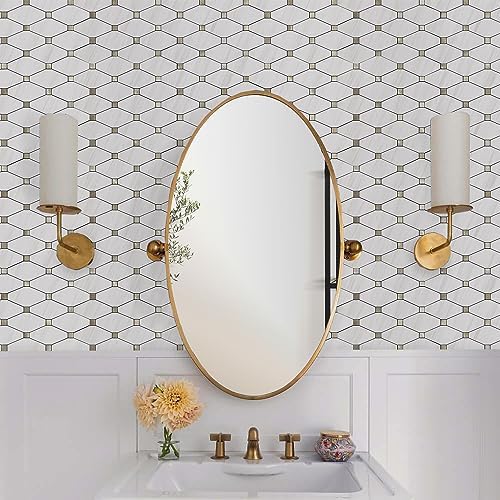 STICKGOO 1 Sheet Peel and Stick Dolomite Mosaic Tile - Image 2