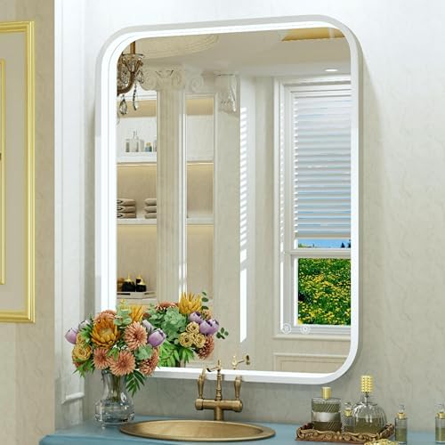 28"x36" Silver LED Bathroom Mirror by JSneijder