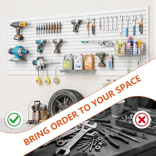 Slat Wall Paneling 4ft x 8ft, Slatwall Panel PVC Garage Storage System - Image 2
