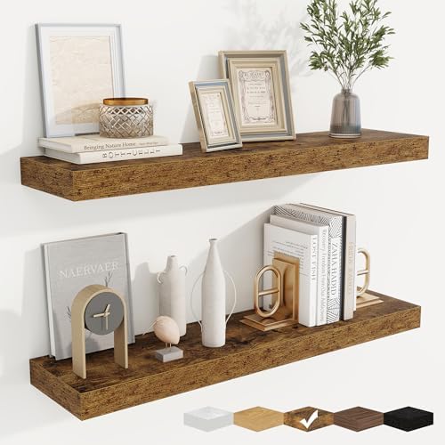 Floating Shelves for Wall, Wall Mounted Wood Shelves by Fuqing