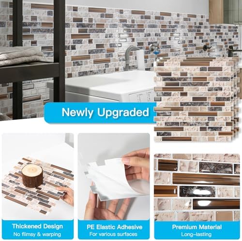 Art3d Linear Design Tile Peel and Stick Backsplash - Image 5