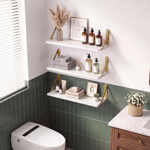 6 Inch Deep Wall Shelves 16 x 6 Set of 2 - Image 2