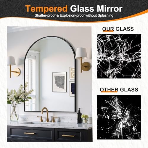 Delma Arched Bathroom Mirror - Image 4