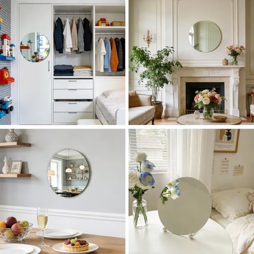 10 inch Glass Round Mirror Tile - Image 6