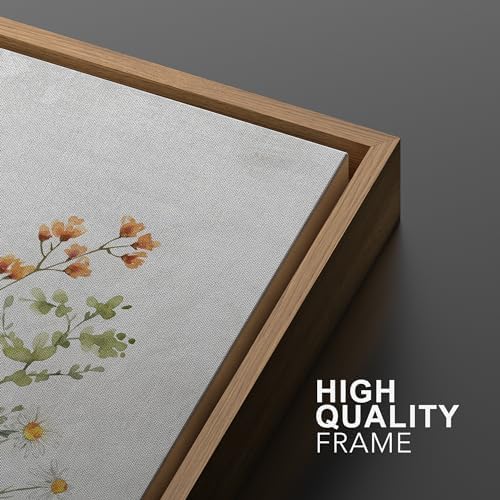MUDECOR Framed Canvas Print Wall Art Botanical Elegance Trio of Floral - Image 5