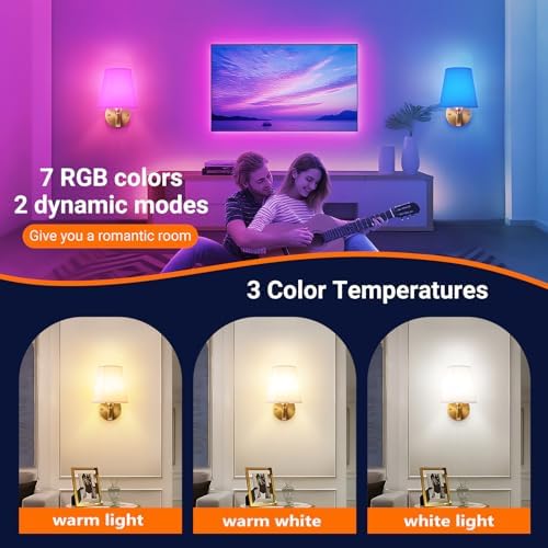 YHCDLAMP Peel and Stick Wall Sconces, No Drilling Stick On Wall Sconce - Image 4