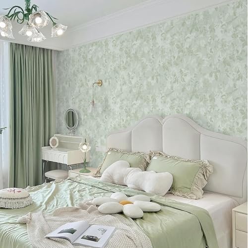 Dimoon 17.3" X 385" Peel and Stick Wallpaper Floral Boho Green Contact Paper - Image 5