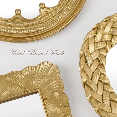 AELS 3 Pack Small Antique Gold Mirror Wall Decor, Wall Hanging Mirror Decor - Image 5