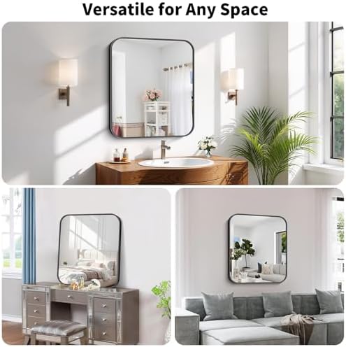 Koonmi Bathroom Wall Mirror, 30x22 Inch Large Vanity Mirror - Image 6