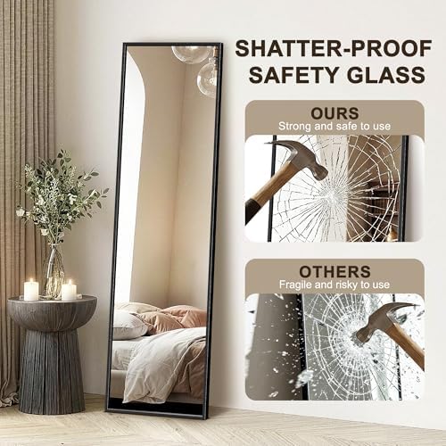 FICTOR Full Length Mirror with Stand, Floor Standing Mirror - Image 3