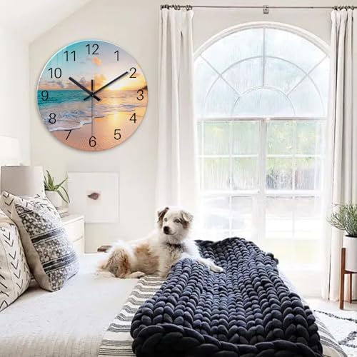 Round Extra Large Glass Wall Clock 24 Inch - Image 4