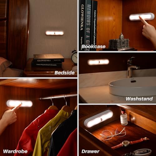 STAR-SPANGLED 7” Dimmable LED Stick on Push Tap Lights AAA Battery, 3 Pack - Image 6
