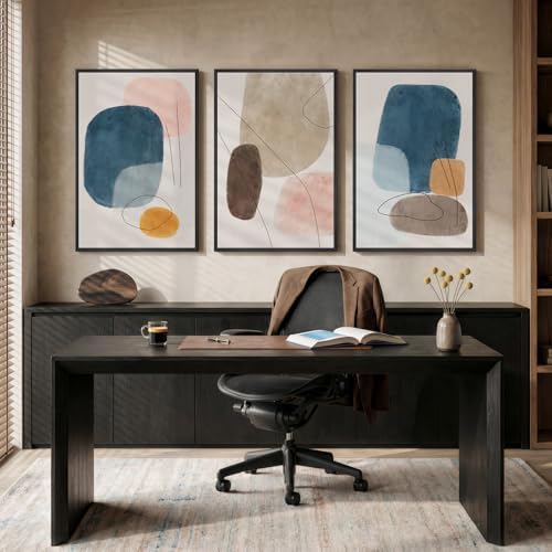 Large Framed Colorful Abstract Wall Art - Image 4