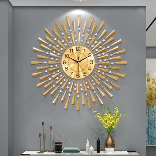 FLEBLE Large Wall Clocks for Living Room Decor Big Modern Silent Wall Clock by DecorationWallClock