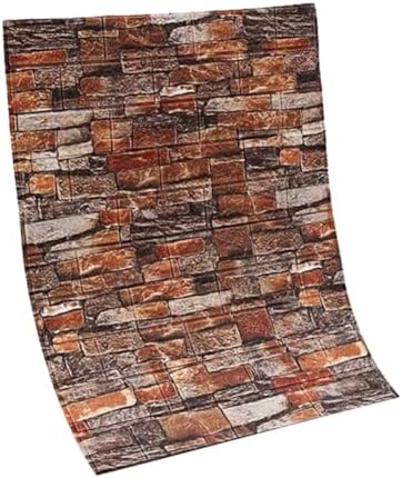 Queenbox 27.6x196.9 in Faux Brick Peel and Stick Foam Soft Waterproof Wall Panel by Queenbox