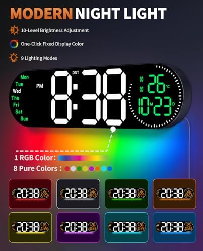 17.2 Inch Large Digital Wall Clock - Image 4