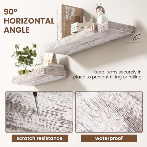 Acovy 36 Inch Floating Shelves for Wall 2 Pack, Wall Mounted Floating Shelf - Image 4