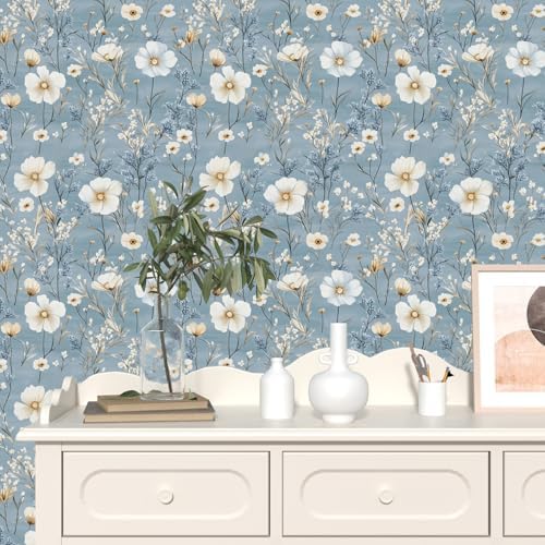 Laatse Vintage Floral Wallpaper Peel and Stick 17.5" x 393" - Image 3